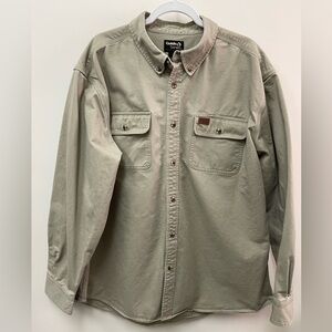 Men's Guide Series Cotton Twill Work Shirt Outdoors Barn Cowboy Heavy Duty